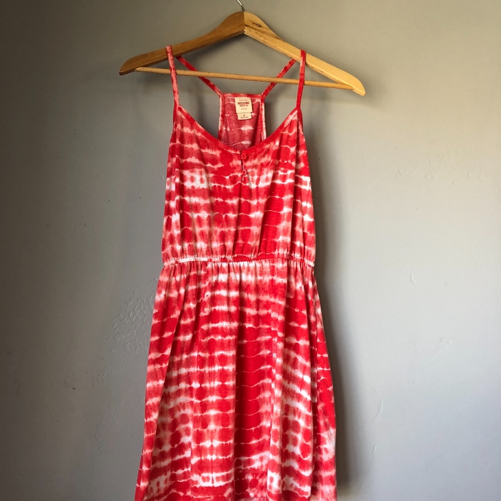 Red Tie Dye dress/ cover up